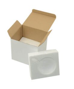 Eske for krus 330 ml med styrofoam-innsats ("Smash Proof")