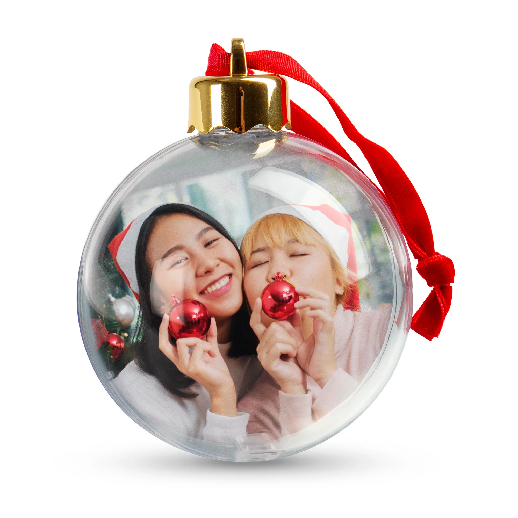 Foto julekule til 2 bilder